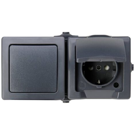 Kopp 138615002 commutateur salle humide anthracite