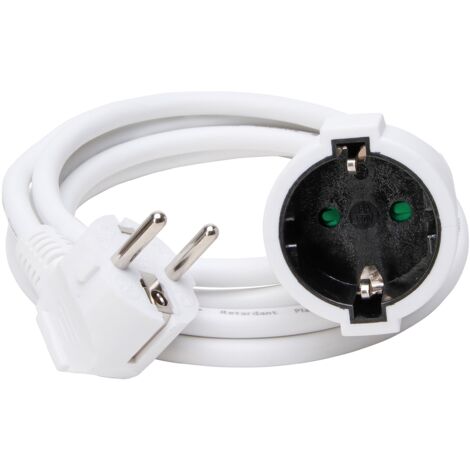 Kopp 143101015 - Prolunga con presa Schuko, 2 m, colore: Bianco