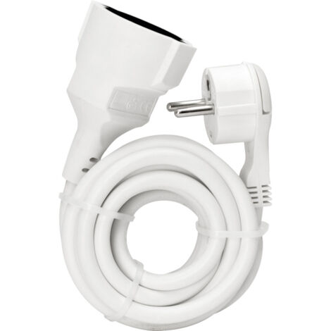 Kopp 143602080 Strom Verlängerungskabel   Weiß 3.00 m H05VV-F 3G 1,5 mm²