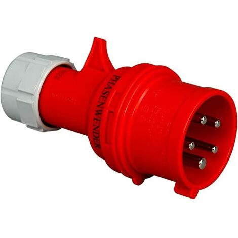 Kopp 179100004 - Spina CEE con invertitore di fase a 5 poli, 16 A, 400 V,