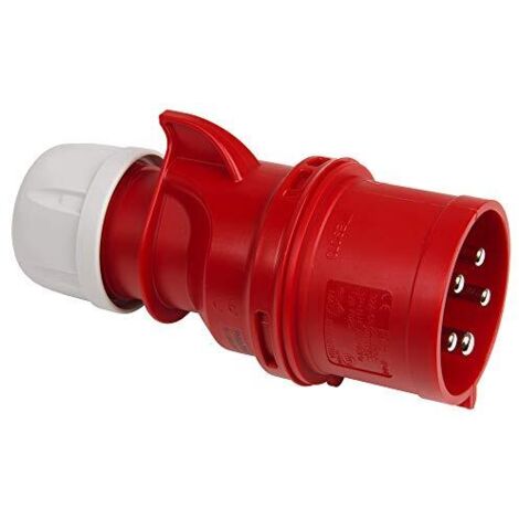 Kopp 179200007 - Spina CEE con invertitore di fase a 5 poli, 32 A, 400 V,