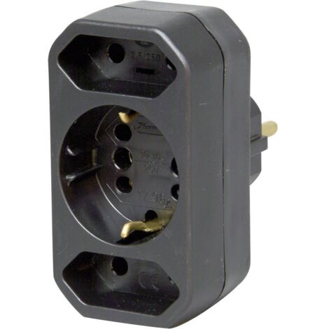 Kopp 179605004 3 scomparti Multipresa Nero