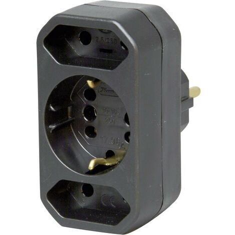 Kopp 179605004 3fach Steckdosen-Verteiler Schwarz