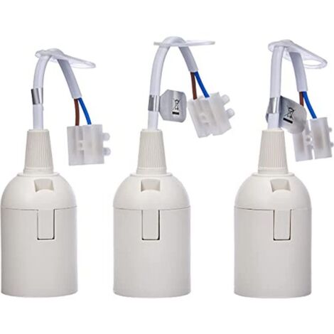 Kopp 214601044 portalampada attacco E27, Set da pezzi, bianco, 3 pezzi