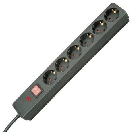 Kopp 224205012 Multipresa con protezione da sovratensioni 6 scomparti Nero Schuko 1 pz.