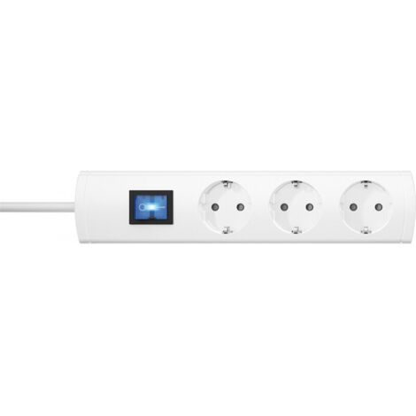 Kopp 232502006 Multipresa con interruttore 3 scomparti Bianco Schuko 1 pz.