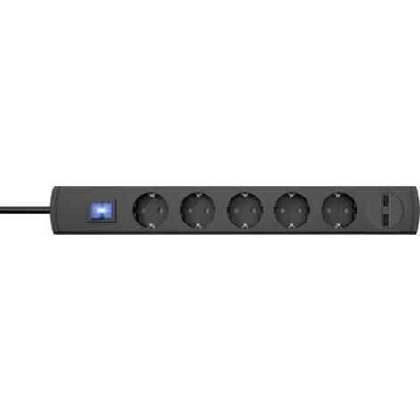Kopp 233605003 Multipresa con interruttore 5 scomparti Antracite Schuko 1 pz.
