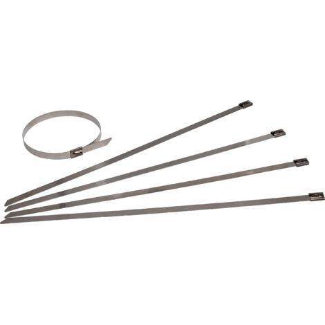 KOPP 328520237 - Fascette stringicavo in acciaio inox, 7,9 x 300 mm, 10 pezzi, 7,9 x 300 mm