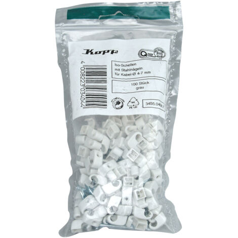 Kopp 345504087 Clipfixierung grau 20 mm Packung 100