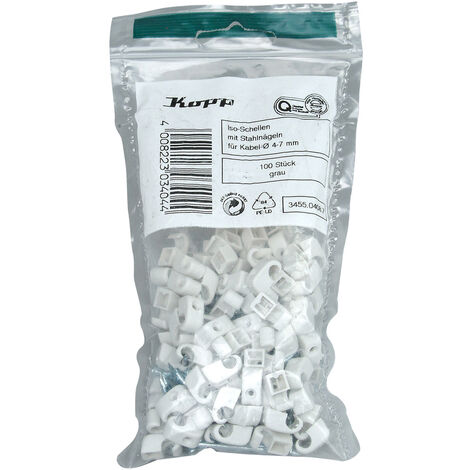 Kopp 345504087 Nagelschellen  345504087 Bündel-Ø-Bereich 4 bis 7 mm   Grau 100 St.