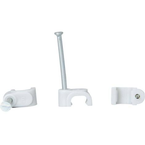 KOPP 346304082 CAVO CON SONAGLI PER 2-CAVO PROLUNGA PIATTO ISOLATO (NYFAZ), CON CHIODI 25 MM, 50 PCS, GRIGIO
