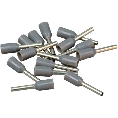 Kopp 354408091 – Capicorda con colletto in plastica, 100 pezzi, 0.75 mm², grigio