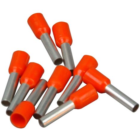 Kopp 354412092 - Capicorda con colletto in plastica, 25 pezzi, 4 mm², colore: Arancio