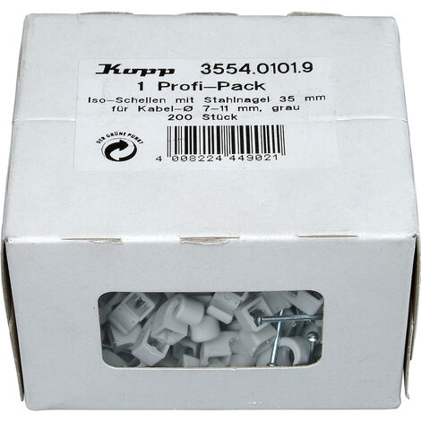 Kopp 355401019 Nagelschellen  355401019 Bündel-Ø-Bereich 7 bis 11 mm   Grau 200 St.