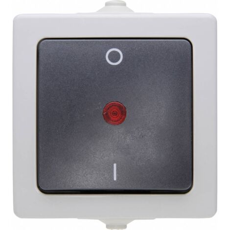 Kopp 565296007 Interruttore per ambienti umidi Interruttore Nautic Grigio 1 pz.
