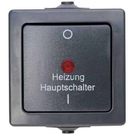 Kopp 565315003 Interrupteur Anthracite pour pièces humides