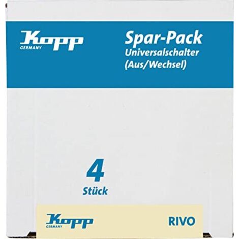 Kopp 581615057 - Set di 4 interruttori universali (interruttore/deviatore), 10 AX, 250 V, colore Antracite