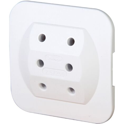 KOPP Adaptateur triple euro 174902005, extra-plat, blanc.