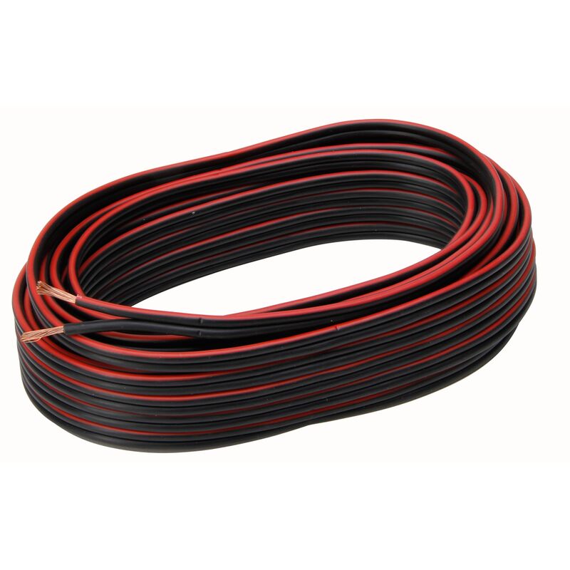 

cables de altavoces de 2 x 1,5 mm² Negro / Rojo 10 metros - Kopp