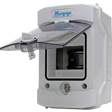 KOPP Coffret de distribution mural pour pièces humides N4D, IP65, avec porte, 1 rangée, 4 pôles