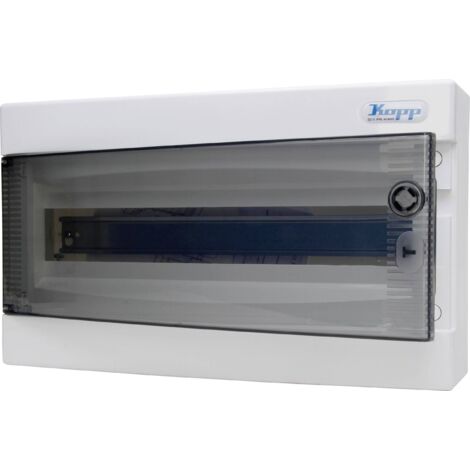 KOPP Coffret de distribution saillie N18C, IP40, avec porte, 1 rangée, 18 pôles