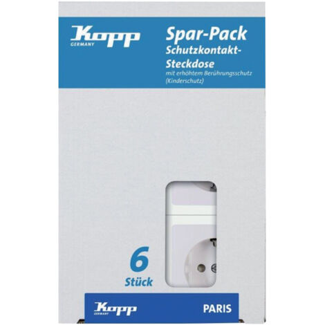 Kopp Einsatz Schutzkontakt-Steckdose Paris Weiß 920702011 6 St.