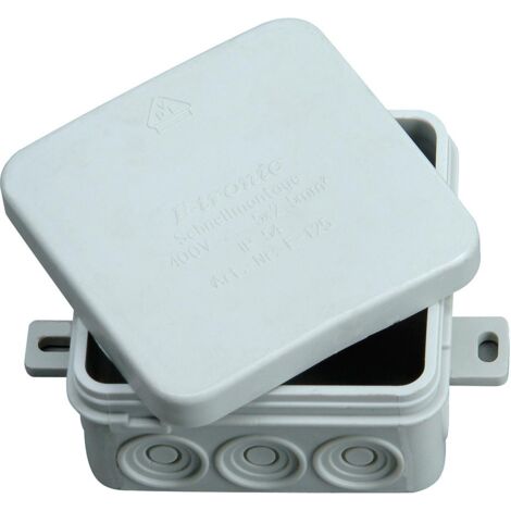 Kopp - Feuchtraum Aufputz-Abzweigdose, 75x75x40mm, IP54, grau - 340604009
