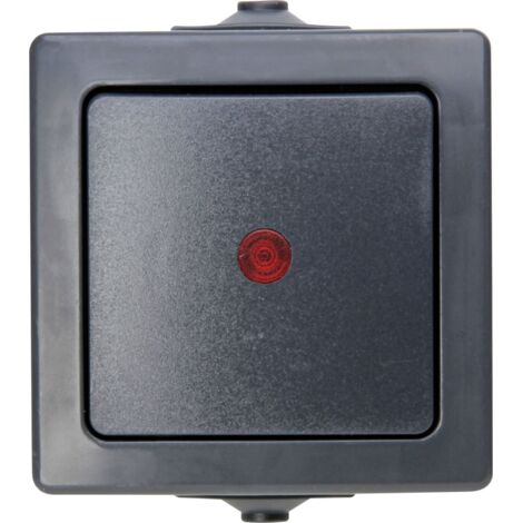 Kopp Feuchtraum Kontrollschalter Nautic, anthrazit, 566615003 Kopp