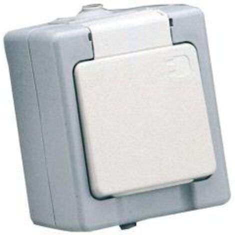 KOPP Feuchtraum-Steckdose 100648007, grau