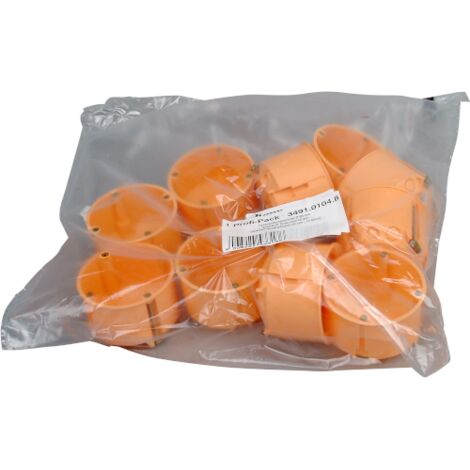 Kopp - Hohlwandschalterdose, Ø68mm, Dosentiefe: 47mm, orange, IP30, Profi-Pack: 10 Stück - 349101048