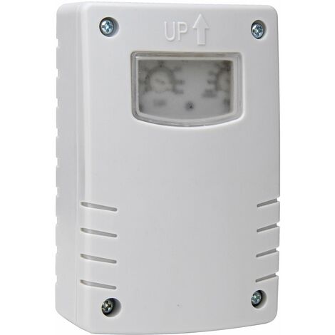 Kopp Interruttore crepuscolare con timer, montaggio a parete, IP44, colore bianco, 848002019