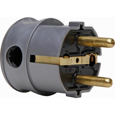 Kopp - Kunststoff-Schutzkontakt-Winkelstecker, 2 Schutzkontaktsysteme, für Kabel bis 3×1,5mm² - 178520009