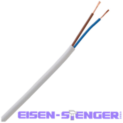 Kopp - Leichte Schlauchleitung H03VV-F 2×0,75mm², 2-adrig, 10m Ring, weiß - 151510843