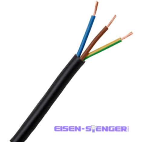 Kopp - Leichte Schlauchleitung H03VV-F 3Gx0,75mm², 3-adrig, 25m Ring, schwarz - 152325008