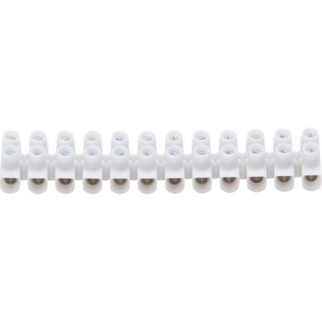 Kopp - Lüsterklemmleiste, 12-polig, 2,5-4mm², weiß - 342400087