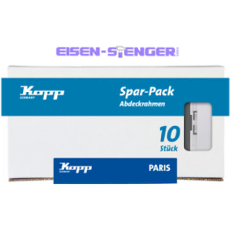 Kopp - PARIS – 10x Abdeckrahmen 1-fach, arktisweiß - 402002013
