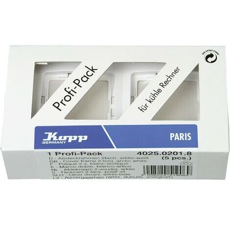 Kopp - PARIS – Abdeckrahmen 2-fach, Farbe: arktisweiß 5 Stück - 402502018