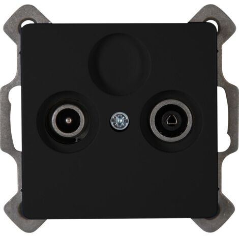 Kopp - PARIS – Antennensteckdose TV/RF, Farbe: mattschwarz - 921350082