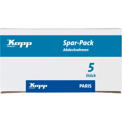 Kopp - PARIS – Profi-Pack: 5x Abdeckrahmen 2-fach, Farbe: palisander - 402526016