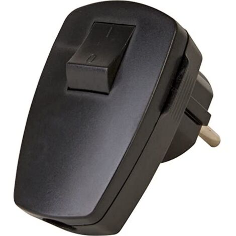 Kopp - Presa Schuko con interruttore, 1 pezzo, Nero, 170405009