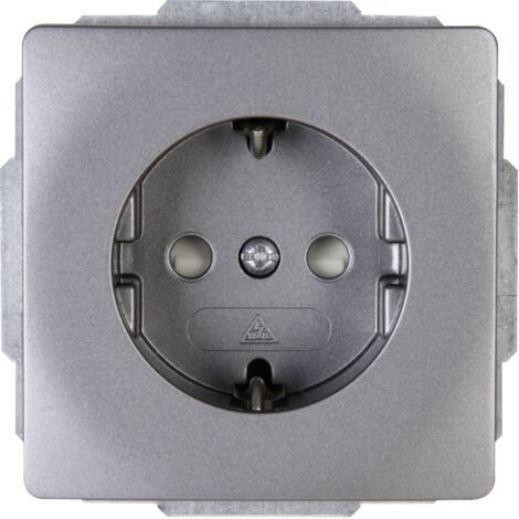 Kopp Schutzkontakt-Steckdose 1-fach Venedig platin 924043082 Kopp