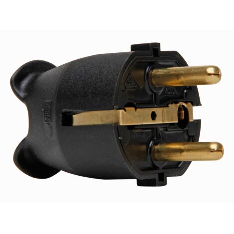 KOPP Schutzkontakt-Stecker 175705003, schwarz