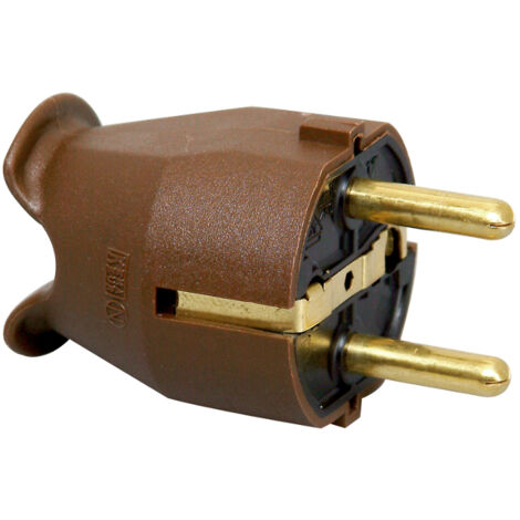 KOPP Schutzkontakt-Stecker 175706004, braun
