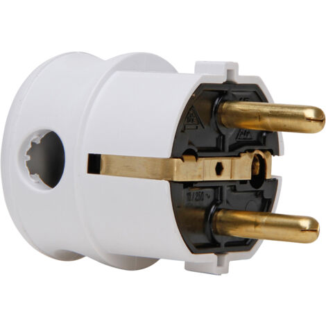KOPP Schutzkontakt-Winkelstecker 178501006, cremeweiß