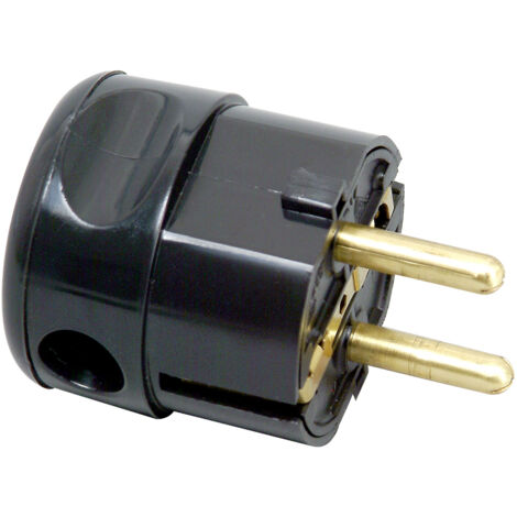 KOPP Schutzkontakt-Winkelstecker 178505000, schwarz