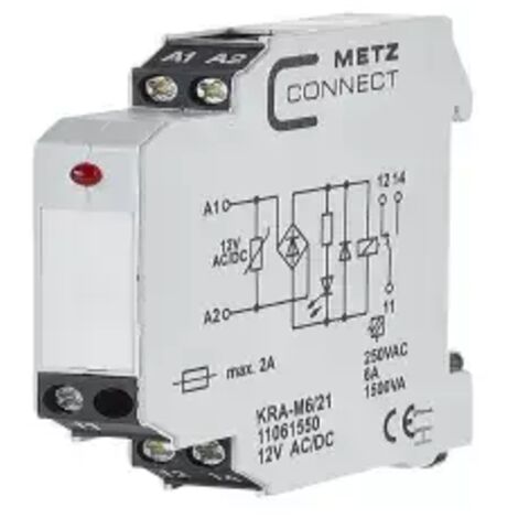 Koppelbaustein 12, 12 V/AC, V/DC (max) 1 Wechsler Metz Connect 11061550  1 St.