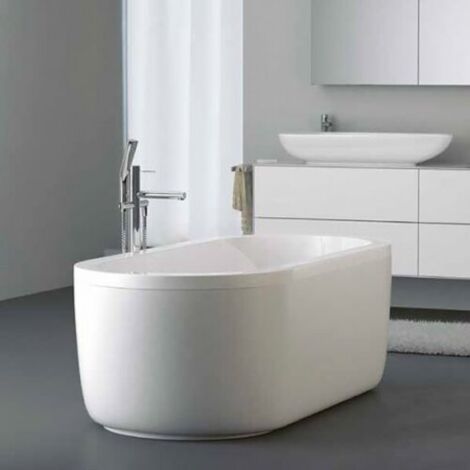 Koralle T200 freistehende Badewanne Oval mit angeformter Schürze,
