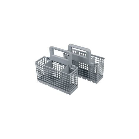 Korb mit universellem Besteck in grauem Plastik für Geschirrspüler Indesit C00380125 Whirlpool Bauknecht 484000008561 kompatibel mit Amana Caple Franke Gegenau Küppersbus Curv Kic kompatibel