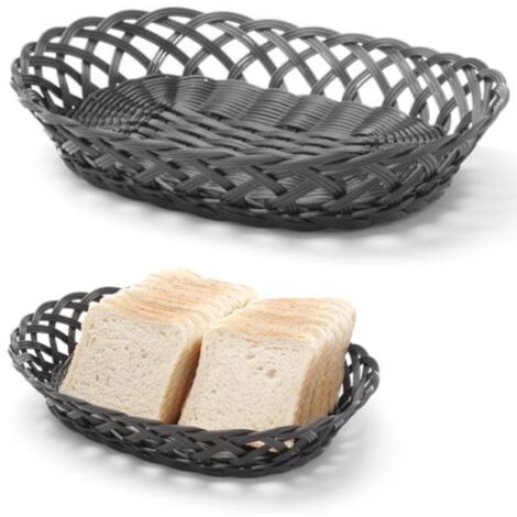 Korbbehälter für Obst und Gemüse, gewebt, oval, 320x230x55 mm - Hendi 426265
