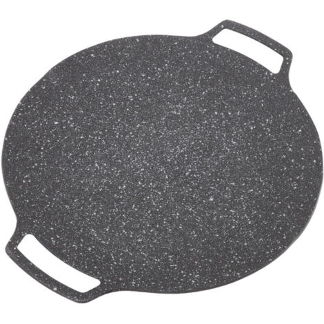 Korean Barbecue Griddle, Circular Non-Stick Grill Pan, Frying Pan for Home and Outdoor Use, Barbecue Grilling Utensils